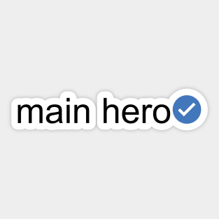 Verified Main Hero (Black Text) Sticker